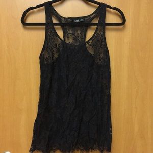 Black Lace Tank Top